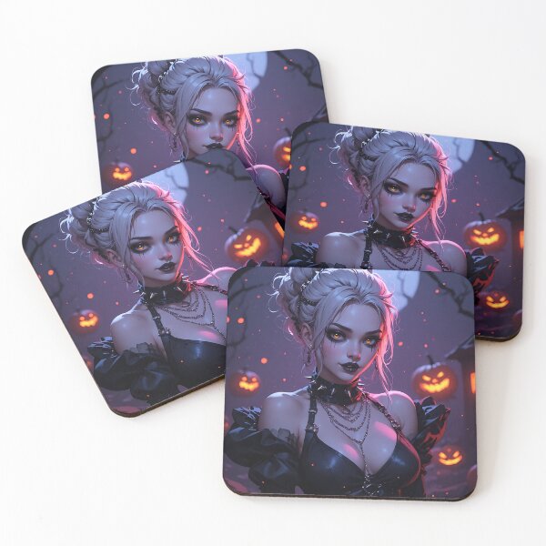 Item preview, Hot Halloween Anime Babe Goth Mommy Waifu Woman designed and sold by Your New Fixation.