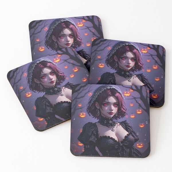 Item preview, Hot Halloween Anime Babe Goth Mommy Waifu Woman designed and sold by Your New Fixation.