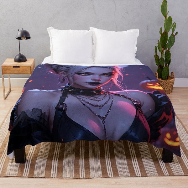 Item preview, Hot Halloween Anime Babe Goth Mommy Waifu Woman designed and sold by Your New Fixation.