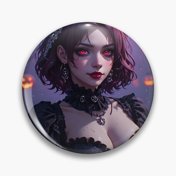 Item preview, Hot Halloween Anime Babe Goth Mommy Waifu Woman designed and sold by Your New Fixation.