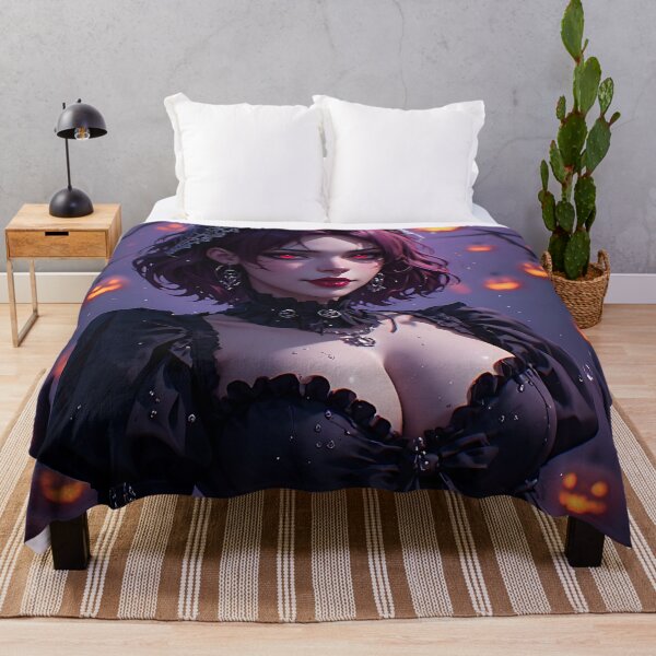 Item preview, Hot Halloween Anime Babe Goth Mommy Waifu Woman designed and sold by Your New Fixation.