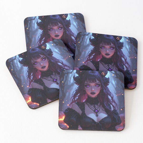 Item preview, Hot Halloween Anime Babe Goth Mommy Waifu Woman designed and sold by Your New Fixation.