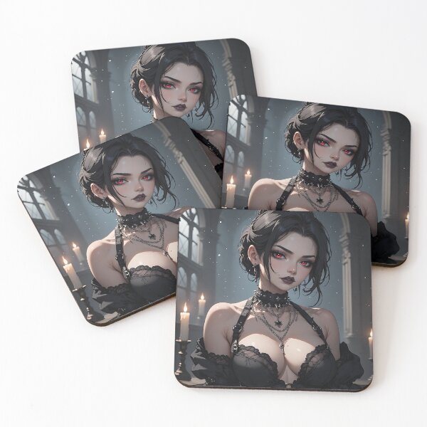 Item preview, Hot Halloween Anime Babe Goth Mommy Waifu Woman designed and sold by Your New Fixation.
