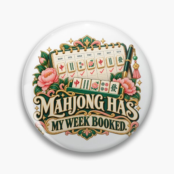 Item preview, Mahjong Has My Week Booked Humor designed and sold by Quirkloomstudio.