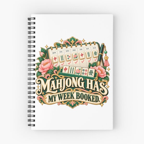 Item preview, Mahjong Has My Week Booked Humor designed and sold by Quirkloomstudio.