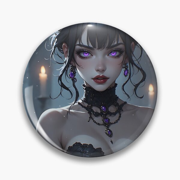 Item preview, Hot Halloween Anime Babe Goth Mommy Waifu Woman designed and sold by Your New Fixation.