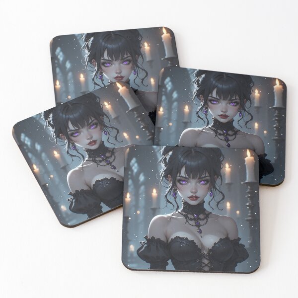 Item preview, Hot Halloween Anime Babe Goth Mommy Waifu Woman designed and sold by Your New Fixation.