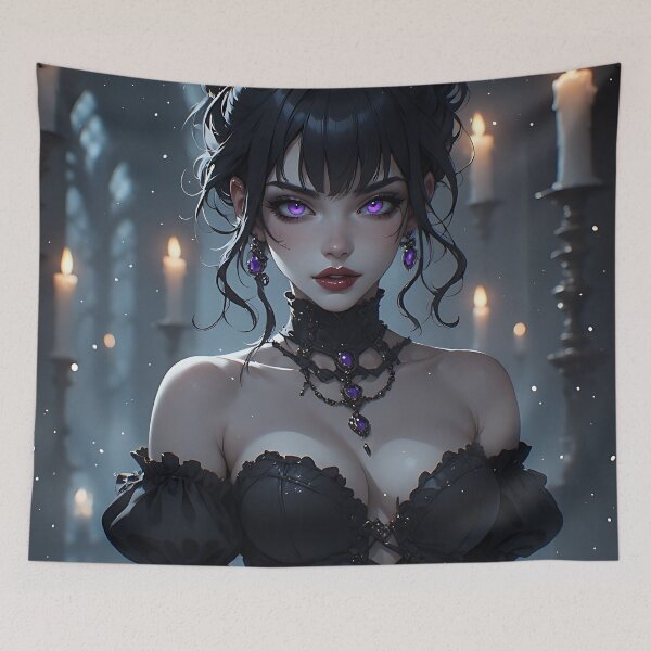 Item preview, Hot Halloween Anime Babe Goth Mommy Waifu Woman designed and sold by Your New Fixation.