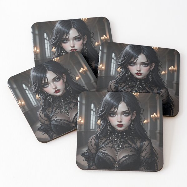 Item preview, Hot Halloween Anime Babe Goth Mommy Waifu Woman designed and sold by Your New Fixation.