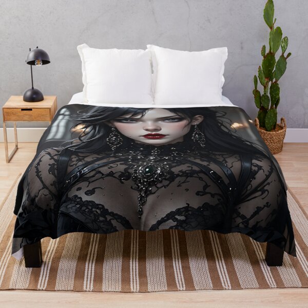Item preview, Hot Halloween Anime Babe Goth Mommy Waifu Woman designed and sold by Your New Fixation.