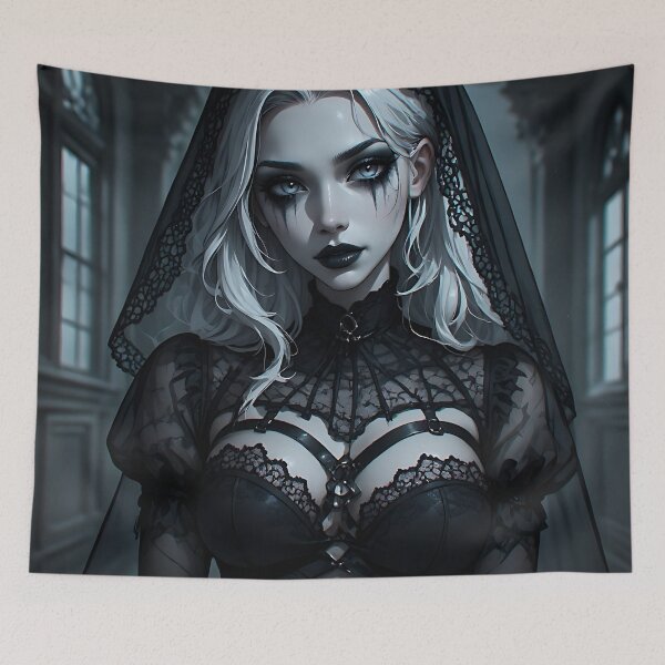 Item preview, Hot Halloween Anime Babe Goth Mommy Waifu Woman designed and sold by Your New Fixation.