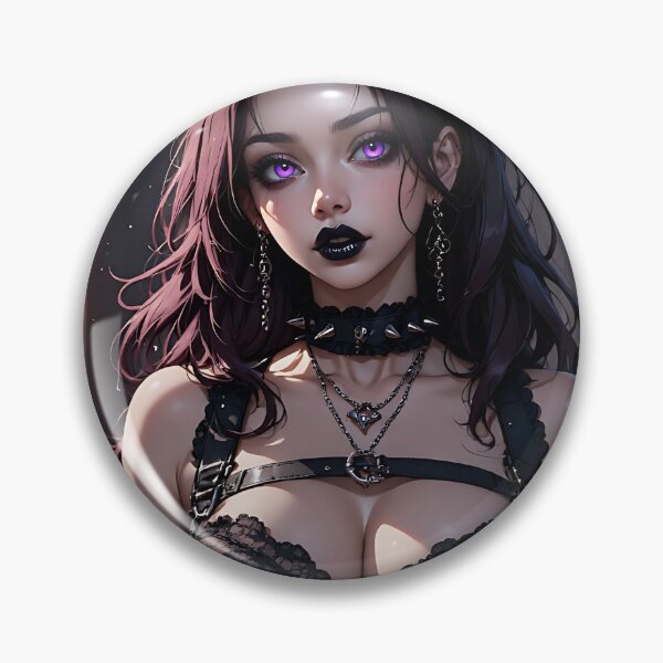 Item preview, Hot Halloween Anime Babe Goth Mommy Waifu Woman designed and sold by Your New Fixation.