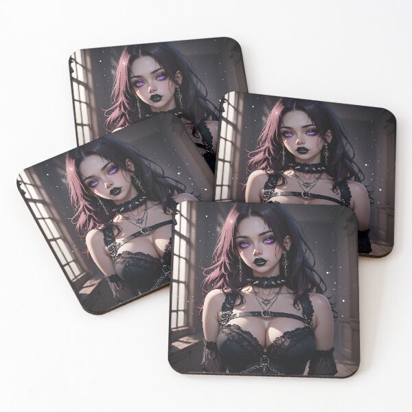 Item preview, Hot Halloween Anime Babe Goth Mommy Waifu Woman designed and sold by Your New Fixation.