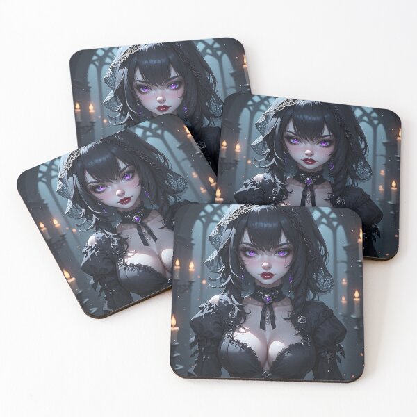 Item preview, Hot Halloween Anime Babe Goth Mommy Waifu Woman designed and sold by Your New Fixation.