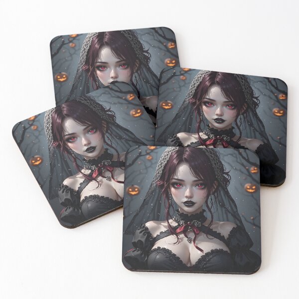Item preview, Hot Halloween Anime Babe Goth Mommy Waifu Woman designed and sold by Your New Fixation.