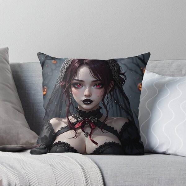 Item preview, Hot Halloween Anime Babe Goth Mommy Waifu Woman designed and sold by Your New Fixation.