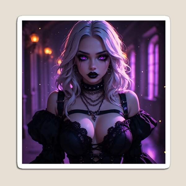 Item preview, Hot Halloween Anime Babe Goth Mommy Waifu Woman designed and sold by Your New Fixation.