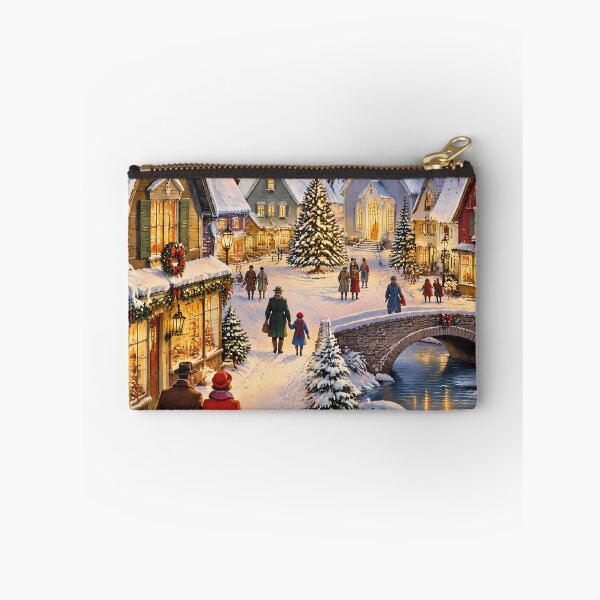 Item preview, Vintage Winter Village Christmas Scene designed and sold by wobblyfrogs.