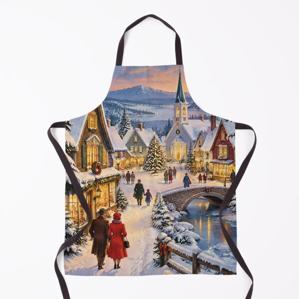 Item preview, Vintage Winter Village Christmas Scene designed and sold by wobblyfrogs.