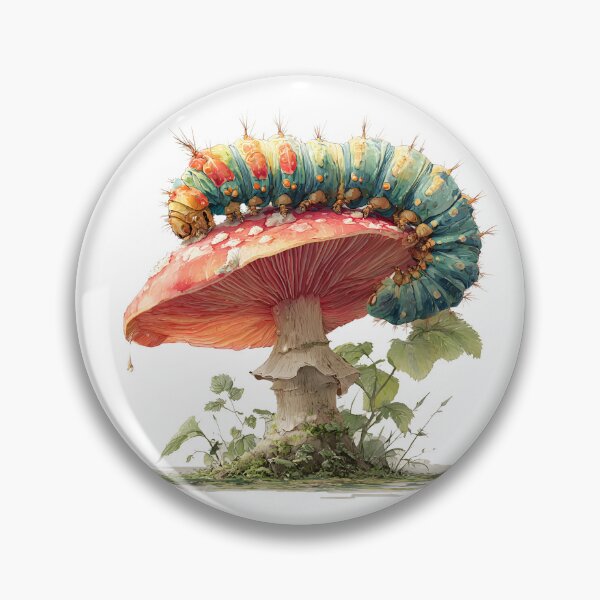 Item preview, Hungry Caterpillar on a Mushroom designed and sold by Poison-Potion.