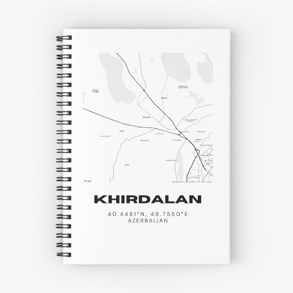 Item preview, Khirdalan Azerbaijan Minimalist City Map Coordinates designed and sold by RM-Journey.