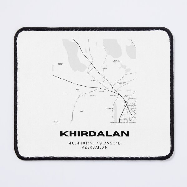 Item preview, Khirdalan Azerbaijan Minimalist City Map Coordinates designed and sold by RM-Journey.