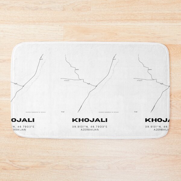 Item preview, Khojali Azerbaijan Minimalist Location Map Coordinates designed and sold by RM-Journey.