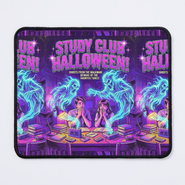 Item preview, Retro Ghost Halloween Synthwave Aesthetic Vintage Horror Movie Image Comic Book Style | STUDY CLUB HALLOWEEN. designed and sold by Giulivo Store Graphic.