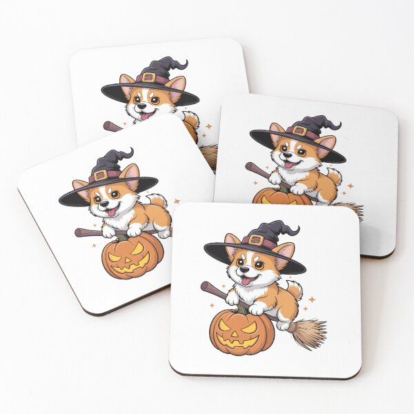 Item preview, Cute Witch Corgi Dog Riding Broom Pumpkin Halloween Costume designed and sold by limanol.
