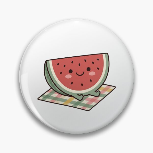 Item preview, Cute Kawaii Watermelon Picnic Summer Slice Illustration designed and sold by ajamzbox.