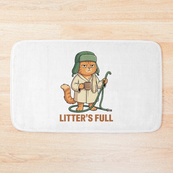 Item preview, Litter's Full Grumpy Cat Morning Coffee Humor designed and sold by CdnVeteranGraphics .