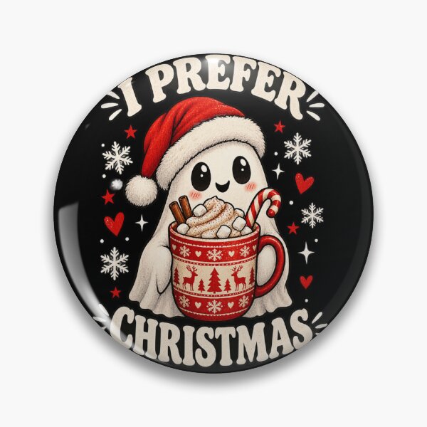 Item preview, I Prefer Christmas Cute Ghost Hot Cocoa Santa Hat Holiday designed and sold by DijaMar.