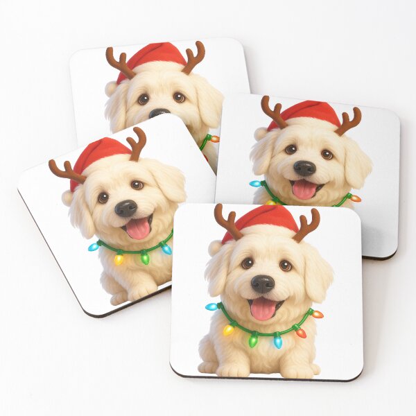Item preview, Pyredoodle Dog Christmas Reindeer designed and sold by Sillytoe.