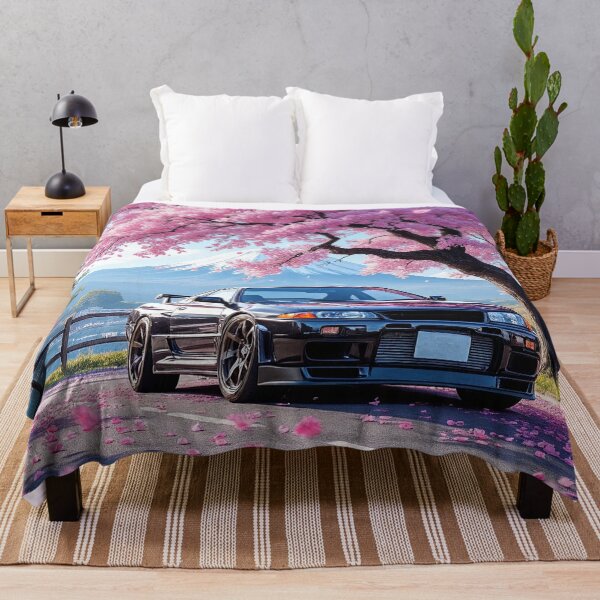 Item preview, Skyline GTR R32 JDM Car | Black R32 Sakura Cherry Blossoms Mount Fuji designed and sold by RCStoreUy.