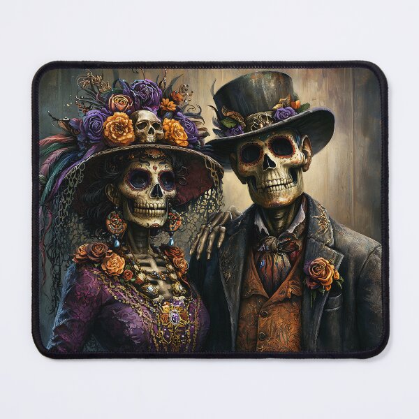 Item preview, Gothic Día de los Muertos Skeletal Couple designed and sold by Boddicca.