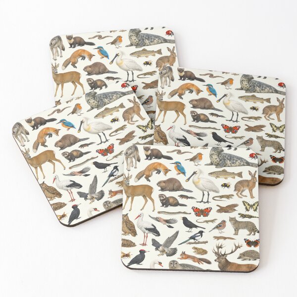 Item preview, Native Animals of Belgium Retro Style Identification Chart designed and sold by kakarikihill.