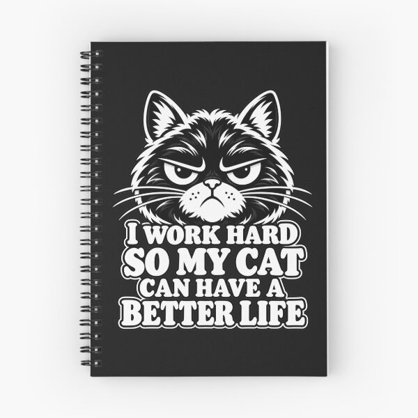 Item preview, I Work Hard So My Cat Can Have A Better Life Funny Cat Owner Gift   designed and sold by CalineczkaStudio.