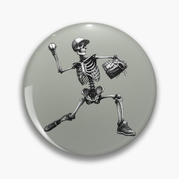Item preview, Athlete Skeleton Pitcher Throwing Ball - Spooky Halloween Baseball designed and sold by Lady-K-.