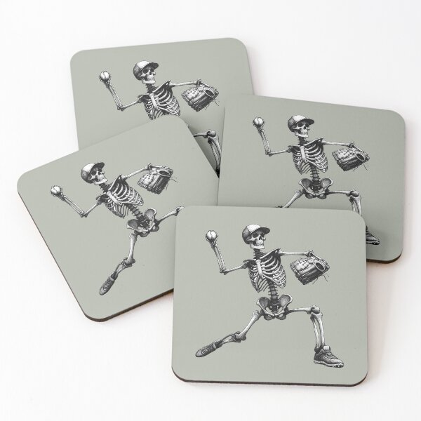 Item preview, Athlete Skeleton Pitcher Throwing Ball - Spooky Halloween Baseball designed and sold by Lady-K-.