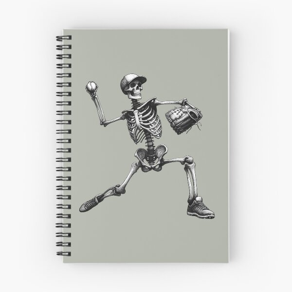 Artikelvorschau, Athletenskelett-Pitcher wirft Ball – Gruseliger Halloween-Baseball entworfen und verkauft von Lady-K-.