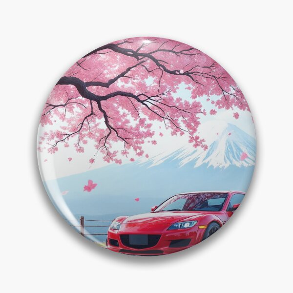 Item preview, Mazda RX8 JDM Rotary Car | Red RX-8 Sakura Cherry Blossoms Mount Fuji designed and sold by RCStoreUy.