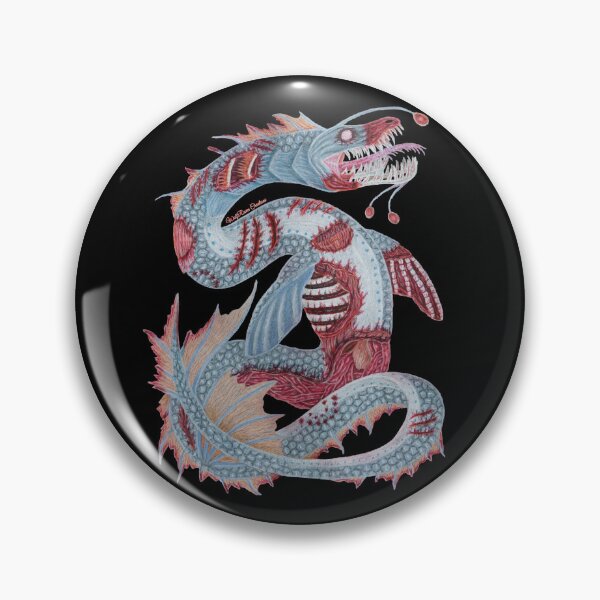 Item preview, Zombie sea serpent in colored pencils designed and sold by WolfRaven Creations.