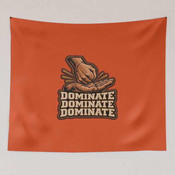 Item preview, Dominate - Dominate - Dominate (Leather Patch and Stich design)  designed and sold by TheFatherOfArt.