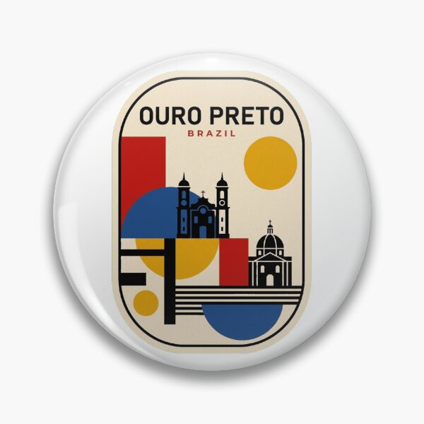 Item preview, Retro Ouro Preto Bauhaus Geometric Skyline designed and sold by k3rstman1.
