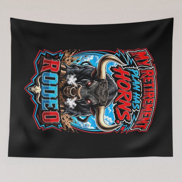 Item preview, Funny Rodeo Retirement Gift – My Retirement Plan Has Horns Charging Bull designed and sold by WLHmedia.com .