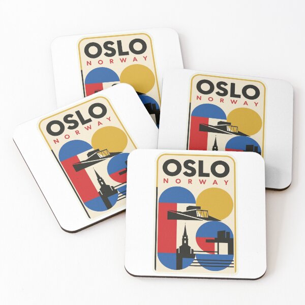 Item preview, Retro Oslo Bauhaus Geometric Skyline designed and sold by k3rstman1.