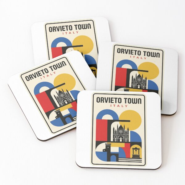 Item preview, Retro Orvieto Town Bauhaus Geometric Skyline designed and sold by k3rstman1.