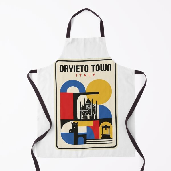 Item preview, Retro Orvieto Town Bauhaus Geometric Skyline designed and sold by k3rstman1.