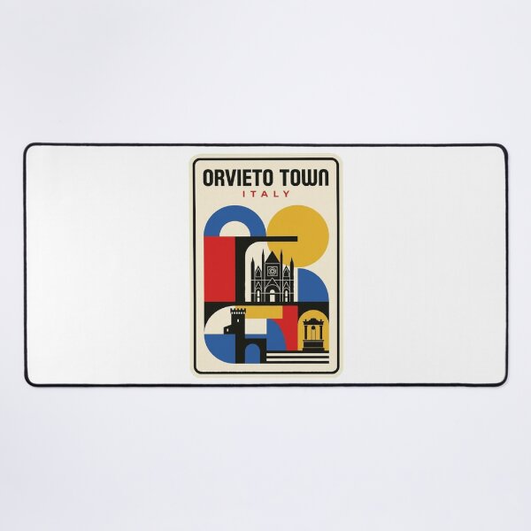 Item preview, Retro Orvieto Town Bauhaus Geometric Skyline designed and sold by k3rstman1.