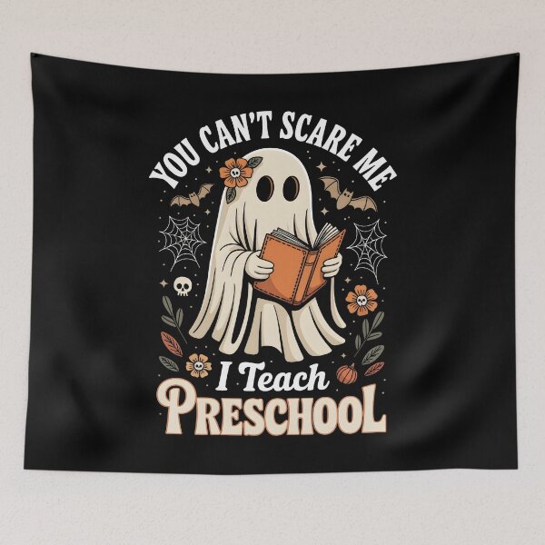 Item preview, You Cant Scare Me I Teach Preschool Ghost Halloween Teacher designed and sold by limanol.